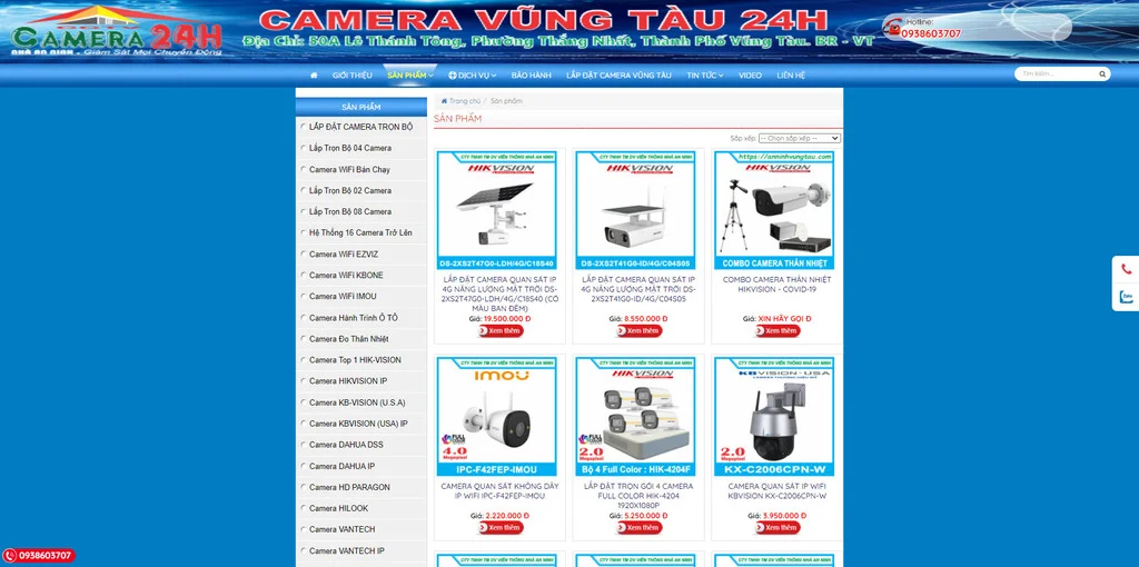 Các dòng sản phẩm camera mà đơn vị này hiện đang cung cấp