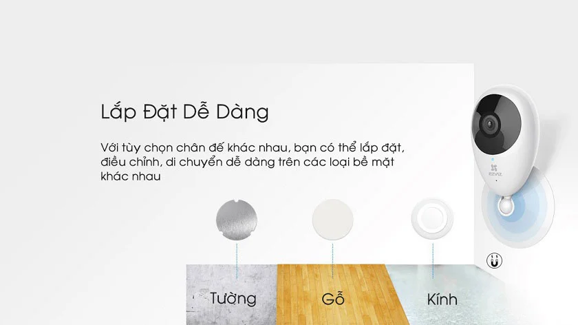 Camera IP WiFi Ezviz O Mini 1080P dễ lắp đặt
