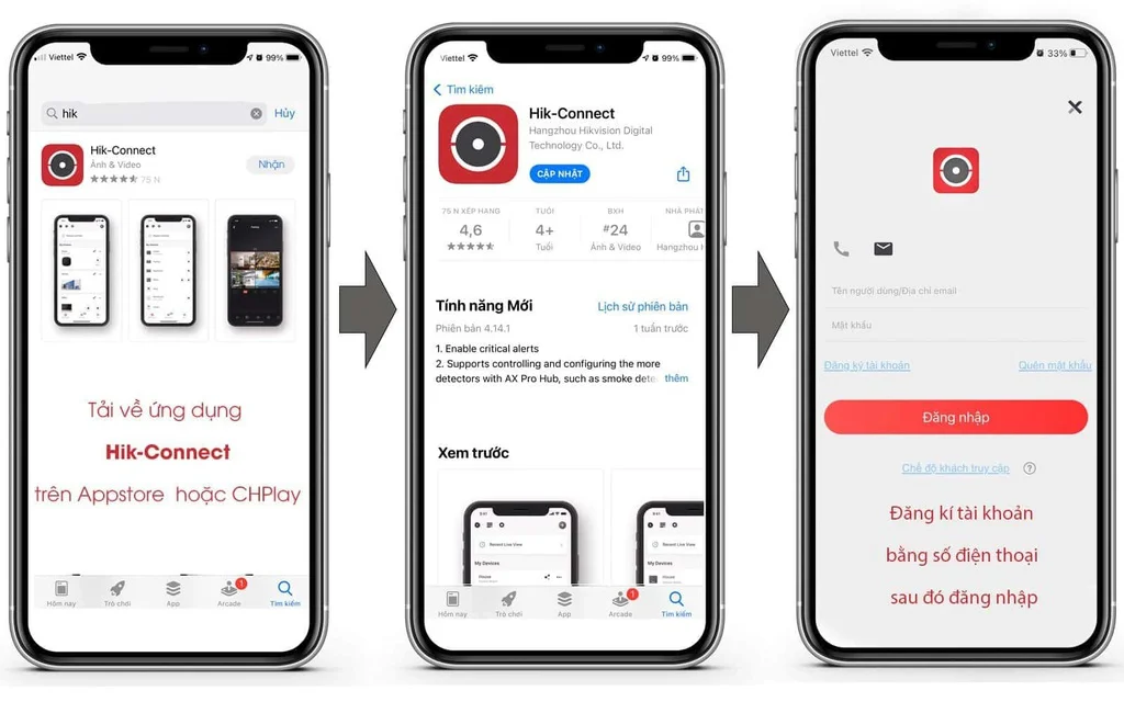 Hướng dấn kết nối camera với app Hik-Connect