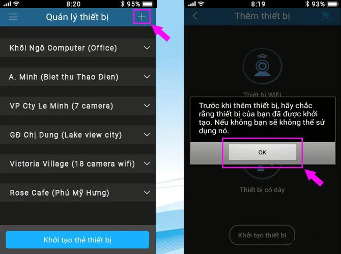 Thêm thiết bị camera wifi