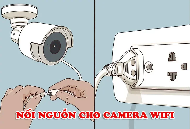 Nối nguồn cho camera wifi Dahua